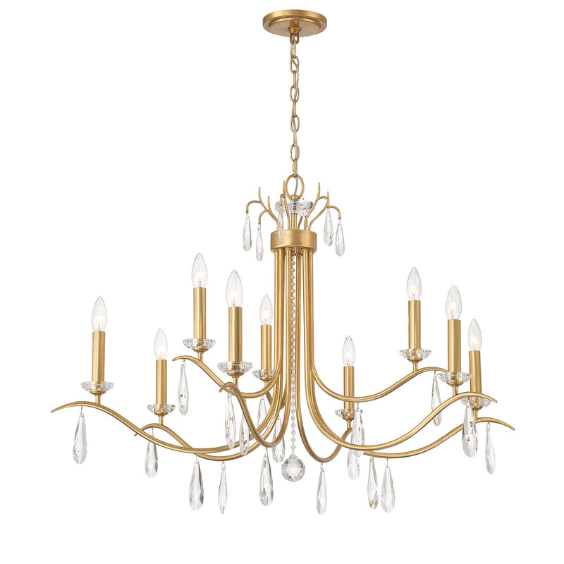 Crystorama ROL-18819-GA Rollins Nine Light Chandelier Antique Gold Main Image.jpg