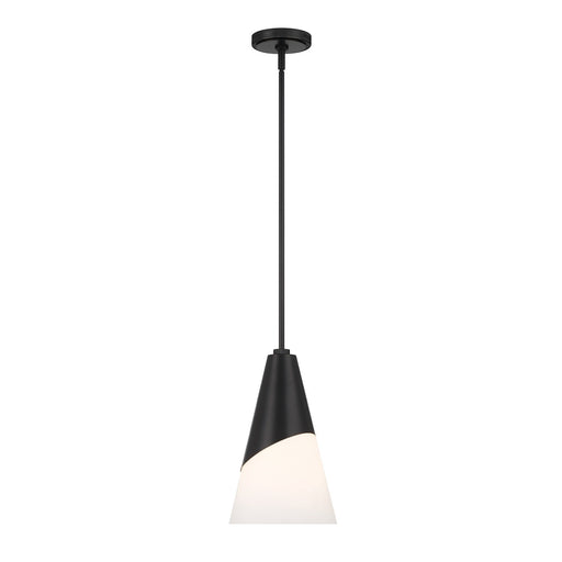 Crystorama TOR-901-MK Tori One Light Pendant Matte Black Main Image.jpg