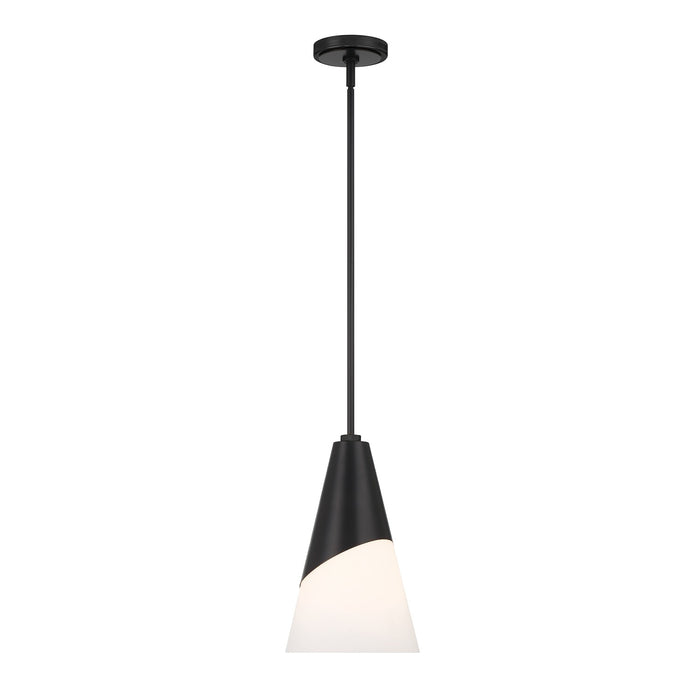 Crystorama TOR-901-MK Tori One Light Pendant Matte Black Main Image.jpg
