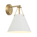Crystorama XAV-B8311-VG-WH Xavier One Light Wall Sconce Vibrant Gold / White Main Image.jpg