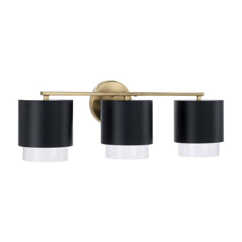 Capital Lighting 153031RK-549 Weller Three Light Vanity, Matte Brass and Black Main Image.jpg