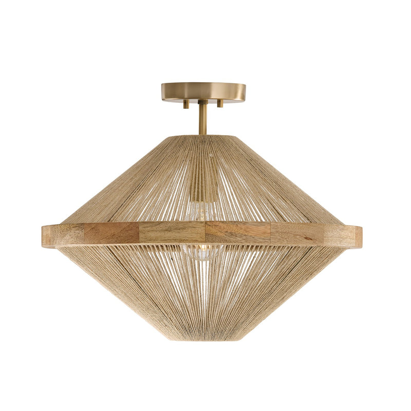Capital Lighting 252812MA Maya One Light Semi Flush Mount, Matte Brass Main Image.jpg