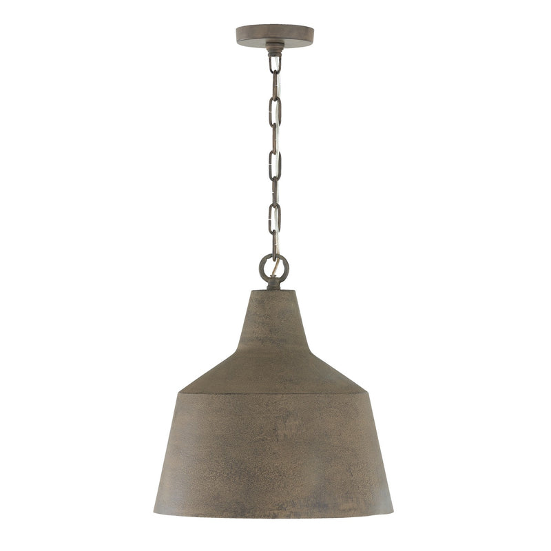 Capital Lighting 335311CY Quarry One Light Pendant, Clay Main Image.jpg