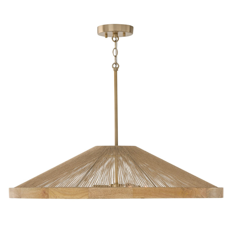 Capital Lighting 352841MA Maya Four Light Pendant, Matte Brass Main Image.jpg