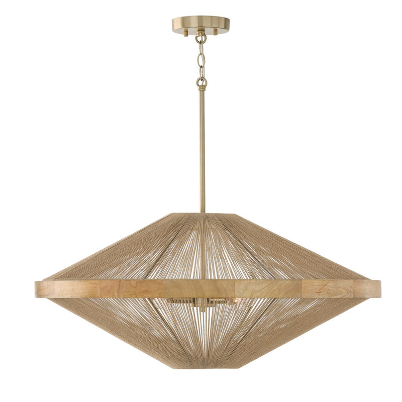 Capital Lighting 352842MA Maya Four Light Pendant, Matte Brass Main Image.jpg