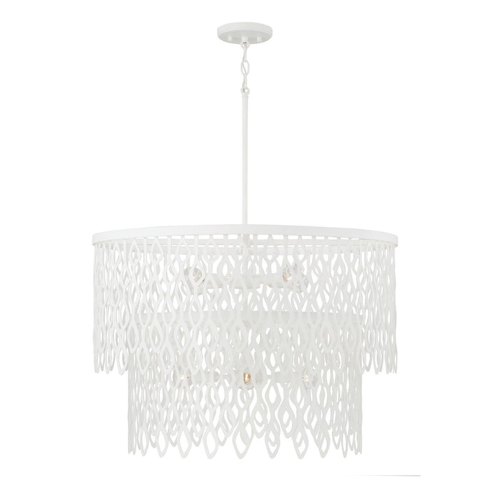 Capital Lighting 352971WE Pheobe Seven Light Pendant, Matte White Main Image.jpg