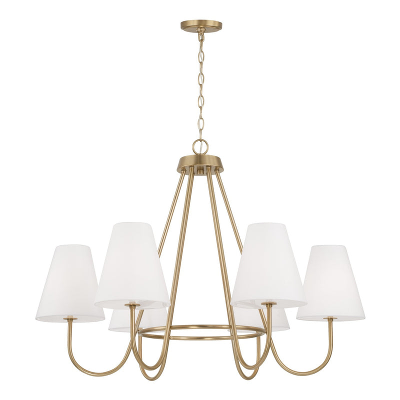 Capital Lighting 452761MA Julia Six Light Chandelier, Matte Brass Main Image.jpg