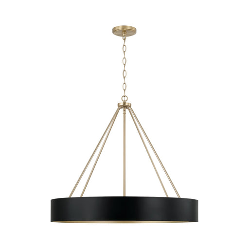 Capital Lighting 453041RK Weller Four Light Chandelier, Matte Brass and Black Main Image.jpg