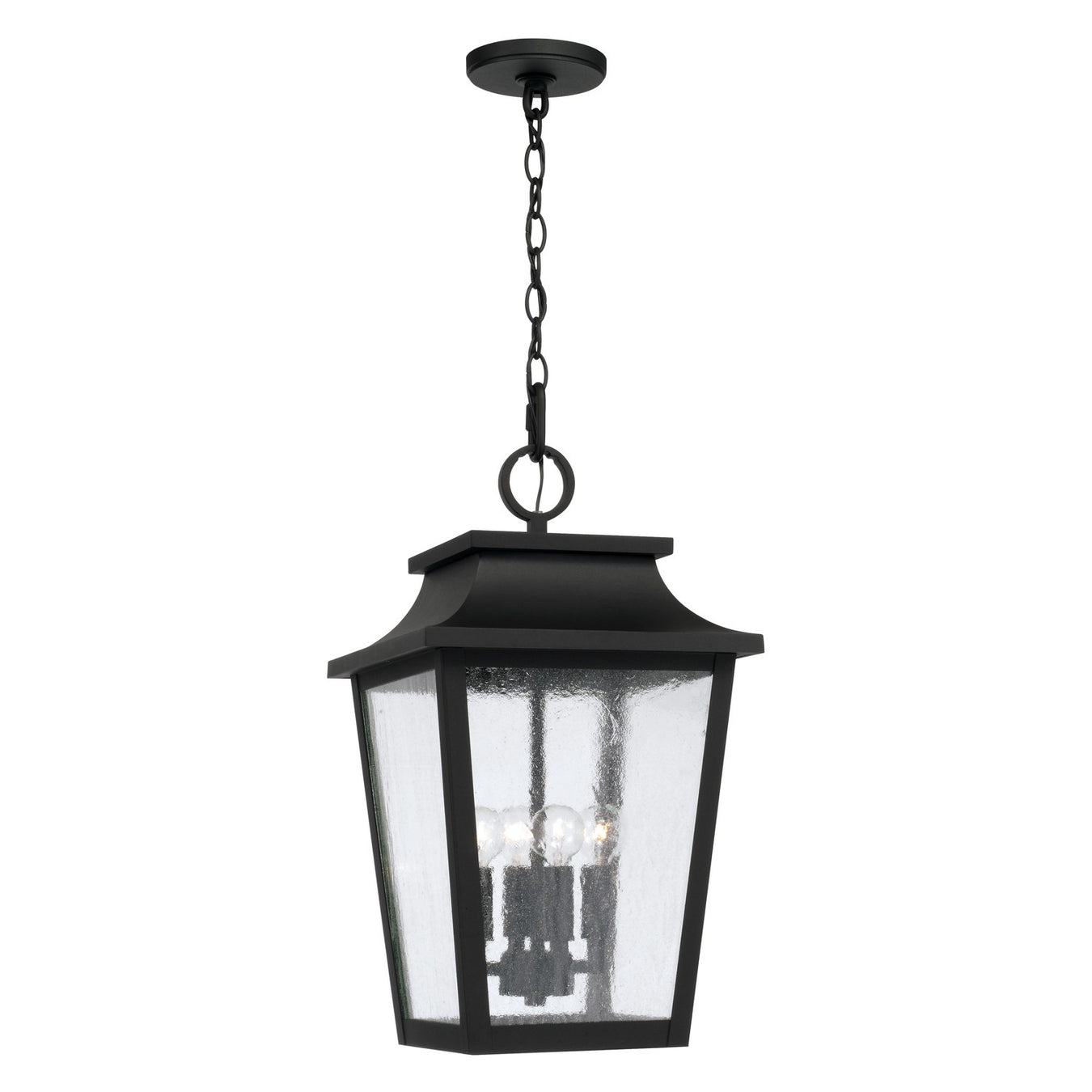Capital Lighting 953344BK Chandler Four Light Outdoor Hanging Lantern, Black Main Image.jpg