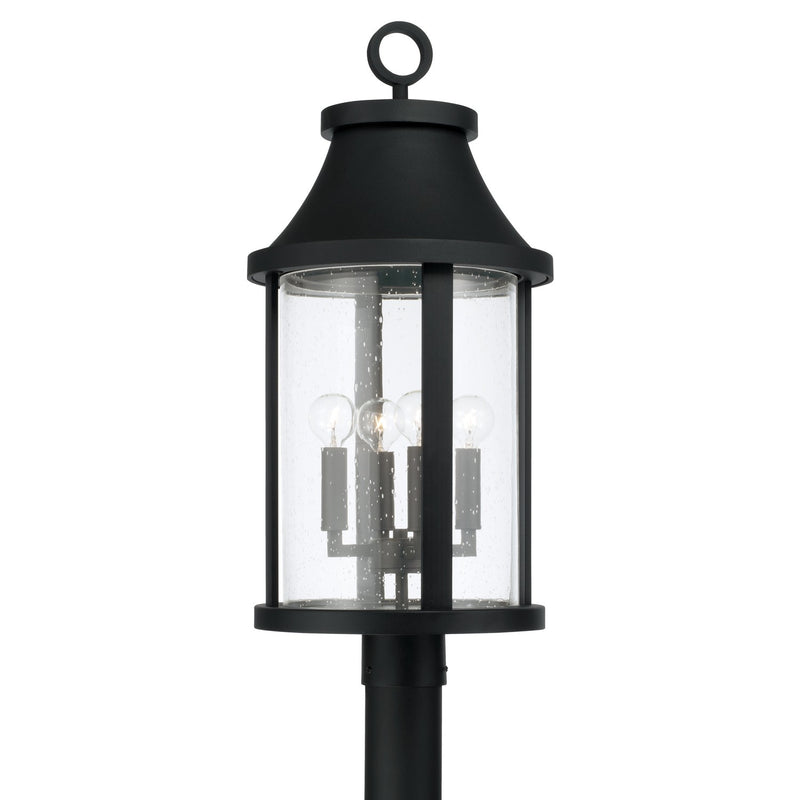 Capital Lighting 953645BK Bridger Four Light Outdoor Post Lantern, Black Main Image.jpg