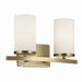 Kichler 45496NBR Two Light Bath, Natural Brass