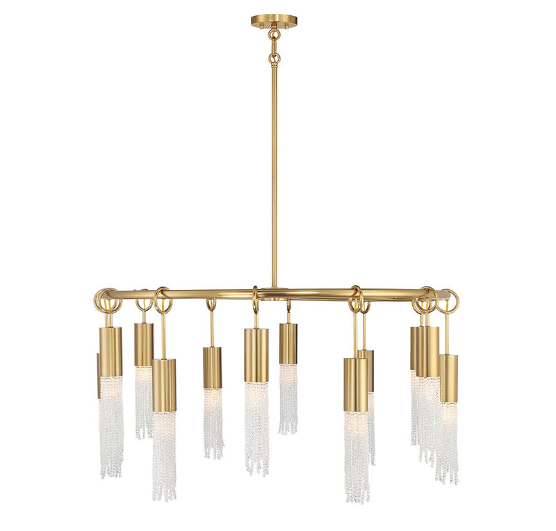 Savoy House 1-1367-12-322 12 Light Chandelier, Warm Brass
