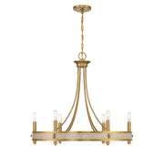 Savoy House 1-2053-6-322 Six Light Chandelier, Warm Brass