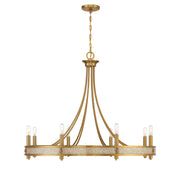 Savoy House 1-2054-8-322 Eight Light Chandelier, Warm Brass