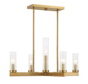 Savoy House 1-2634-5-322 Five Light Chandelier, Warm Brass