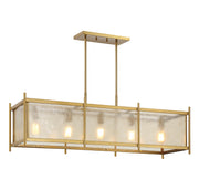 Savoy House 1-3802-5-322 Five Light Linear Chandelier, Warm Brass