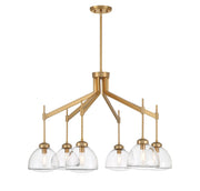 Savoy House 1-9841-6-322 Six Light Chandelier, Warm Brass
