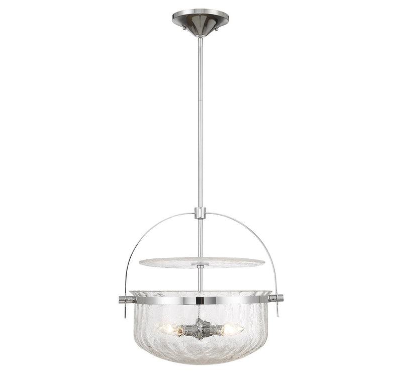 Savoy House 6-4723-4-11 Four Light Convertible Semi-Flush/Pendant, Polished Chrome