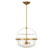 Savoy House 6-4723-4-322 Four Light Convertible Semi-Flush/Pendant, Warm Brass