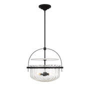 Savoy House 6-4723-4-89 Four Light Convertible Semi-Flush/Pendant, Matte Black