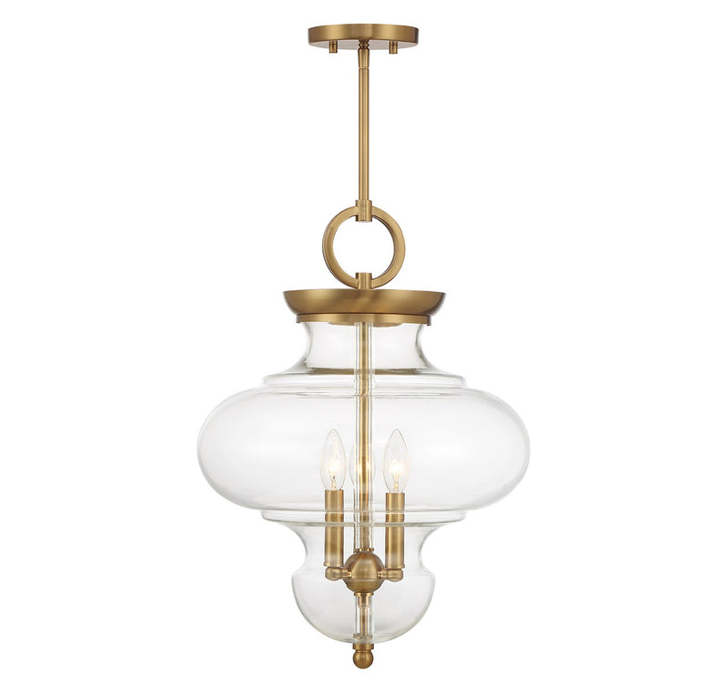 Savoy House 7-5801-3-322 Three Light Pendant, Warm Brass