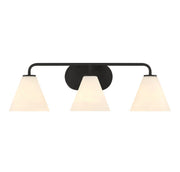 Savoy House 8-2988-3-BK Three Light Bathroom Vanity, Matte Black