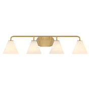 Savoy House 8-2988-4-322 Four Light Bathroom Vanity, Warm Brass