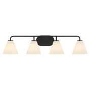 Savoy House 8-2988-4-BK Four Light Bathroom Vanity, Matte Black