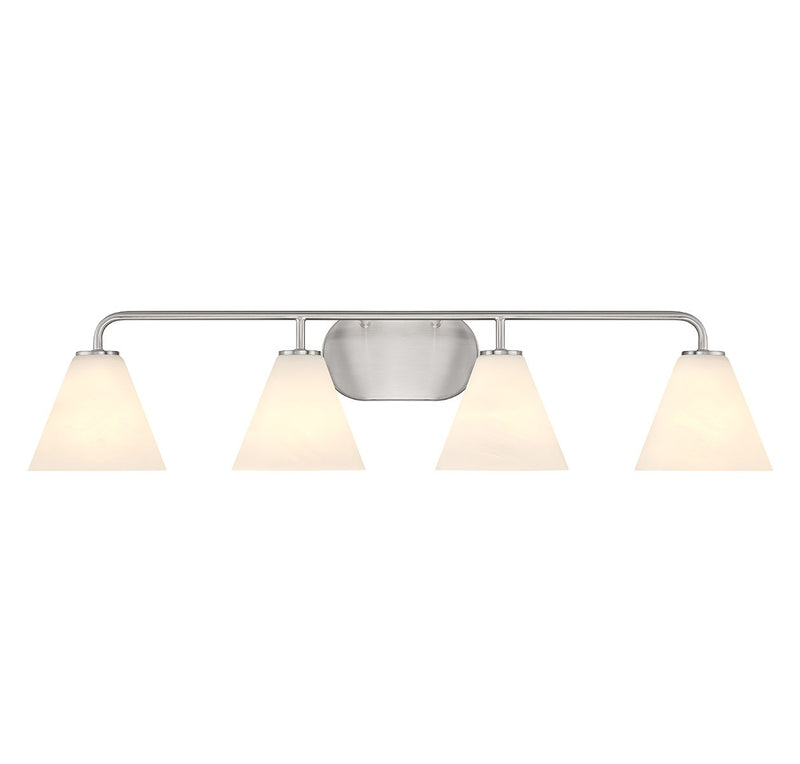 Savoy House 8-2988-4-SN Four Light Bathroom Vanity, Satin Nickel