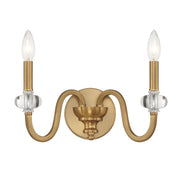 Savoy House 9-5800-2-322 Two Light Wall Sconce, Warm Brass