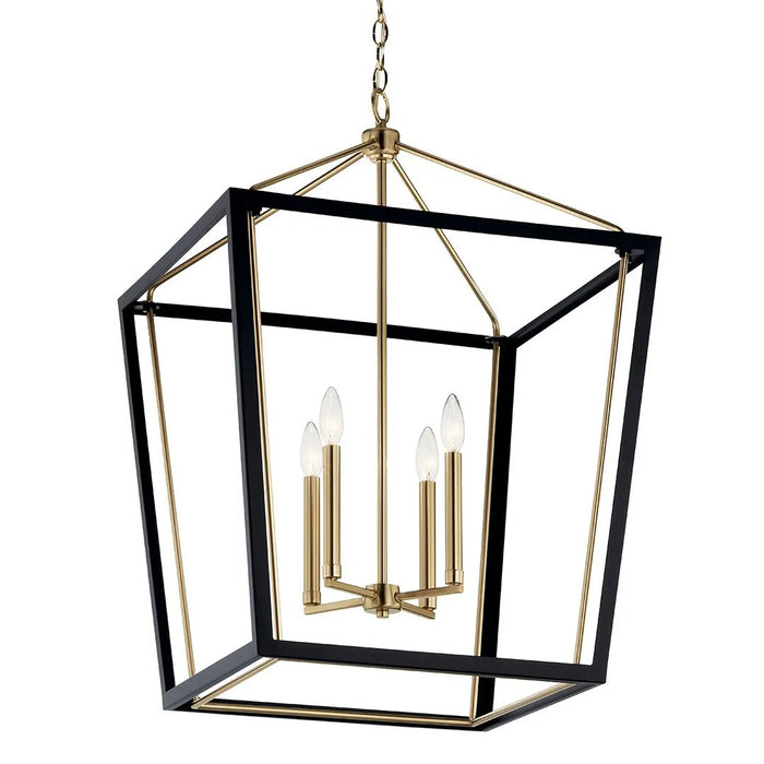 Kichler 52619CPZBK Four Light Foyer Pendant, Champagne Bronze
