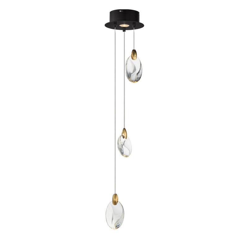 ET2 E11073-122BKPG Pebble LED Pendant Black / Polished Gold Main Image.jpg