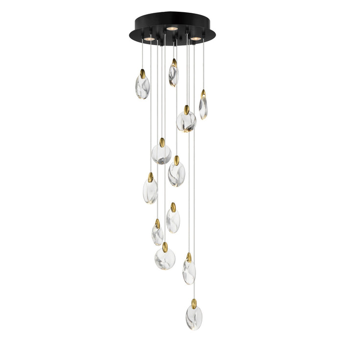 ET2 E11078-122BKPG Pebble LED Pendant Black / Polished Gold Main Image.jpg