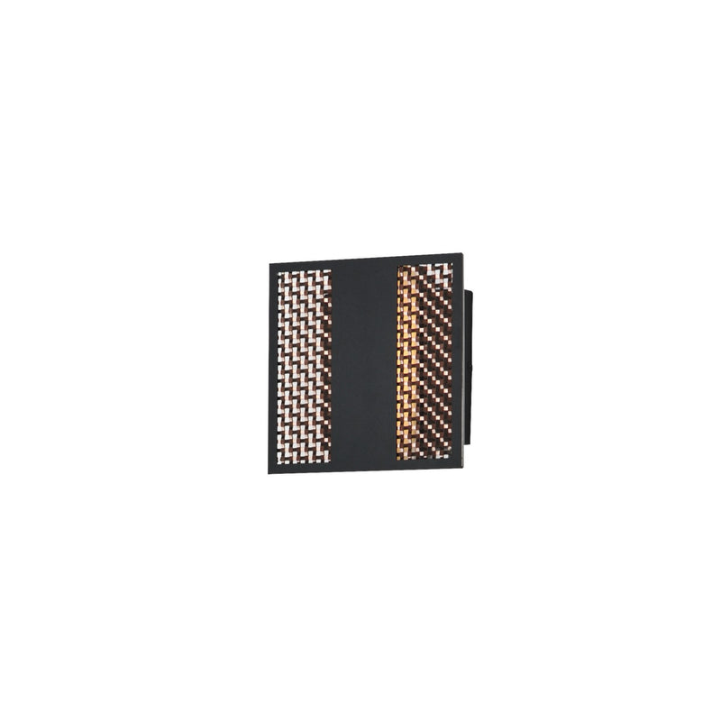 ET2 E30290-ACPBK Interlace LED Outdoor Wall Sconce Black/Aged Copper Main Image.jpg