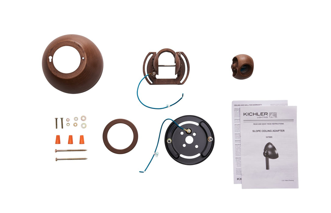 Kichler 337005WN Slope Adapter, Walnut