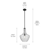Kichler 42046BKCS One Light Pendant, Black (2)