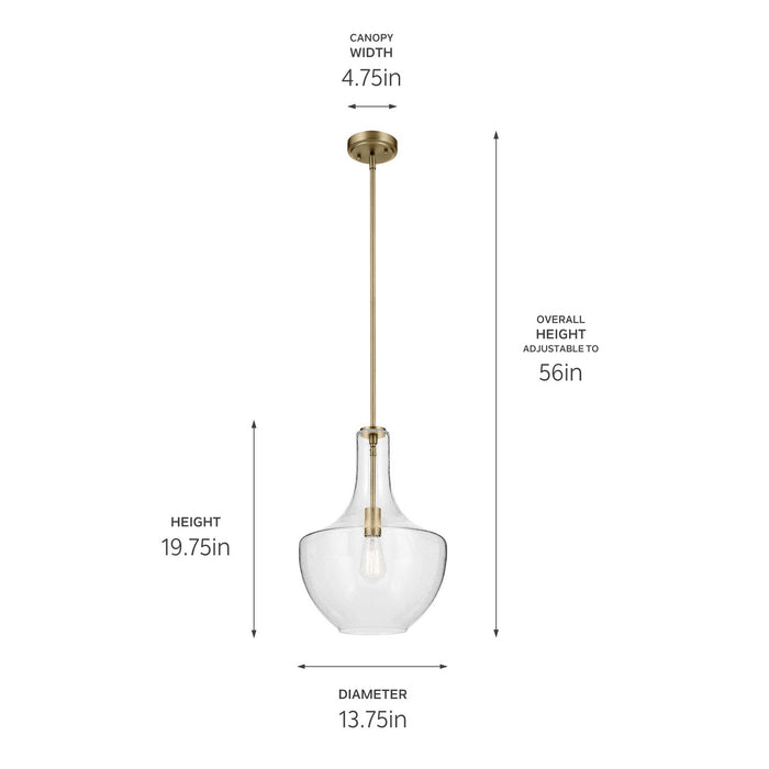 Kichler 42046NBRCS One Light Pendant, Natural Brass (3)