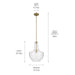 Kichler 42046NBRCS One Light Pendant, Natural Brass (3)