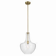 Kichler 42046NBRCS One Light Pendant, Natural Brass