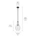 Kichler 42047BKCS One Light Pendant, Black (3)