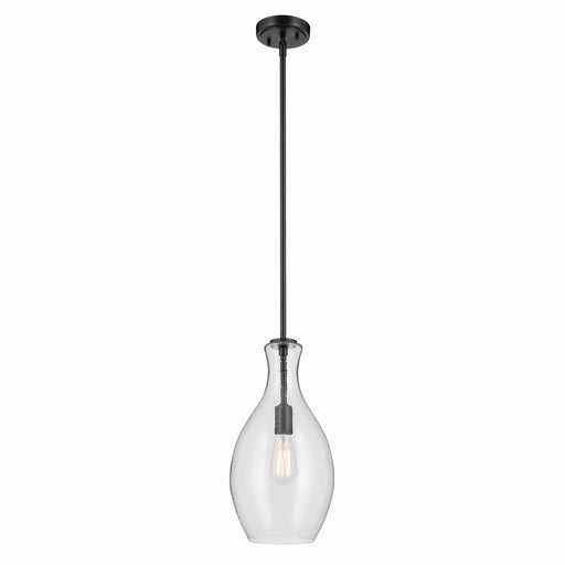 Kichler 42047BKCS One Light Pendant, Black