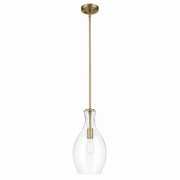 Kichler 42047NBRCS One Light Pendant, Natural Brass