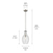Kichler 42047NI One Light Pendant, Brushed Nickel (3)