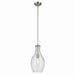 Kichler 42047NI One Light Pendant, Brushed Nickel