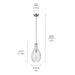 Kichler 42047NICS One Light Pendant, Brushed Nickel (3)