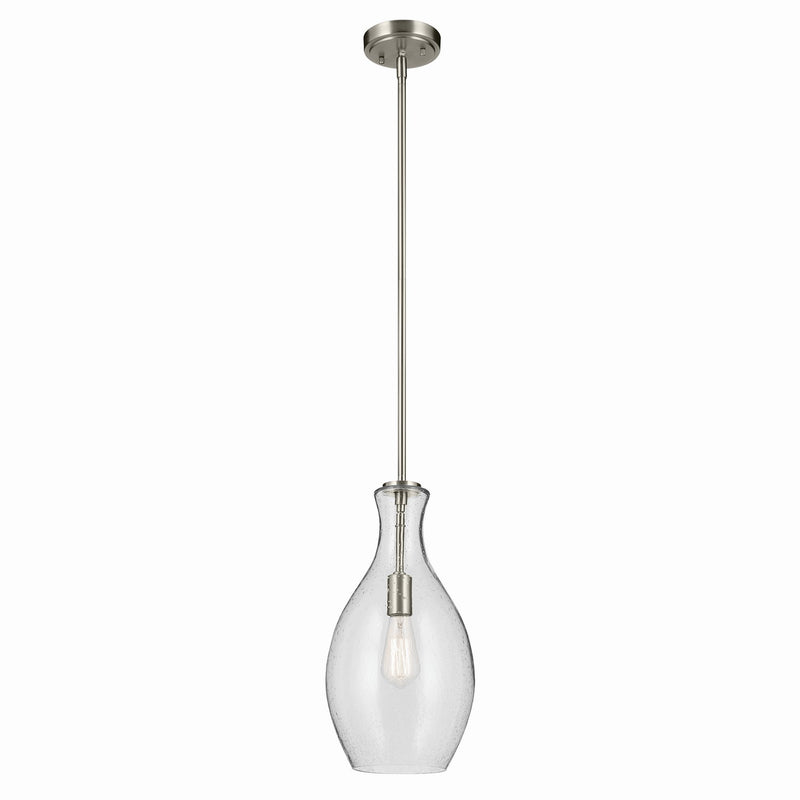 Kichler 42047NICS One Light Pendant, Brushed Nickel
