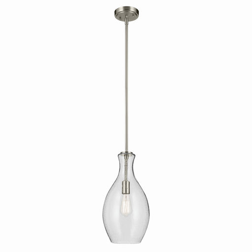 Kichler 42047NICS One Light Pendant, Brushed Nickel