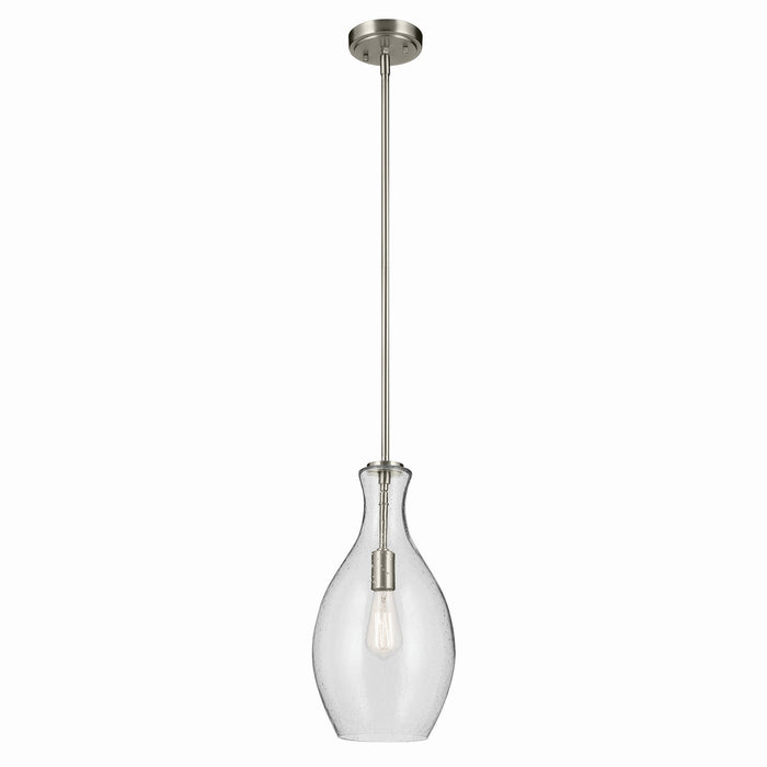 Kichler 42047NICS One Light Pendant, Brushed Nickel