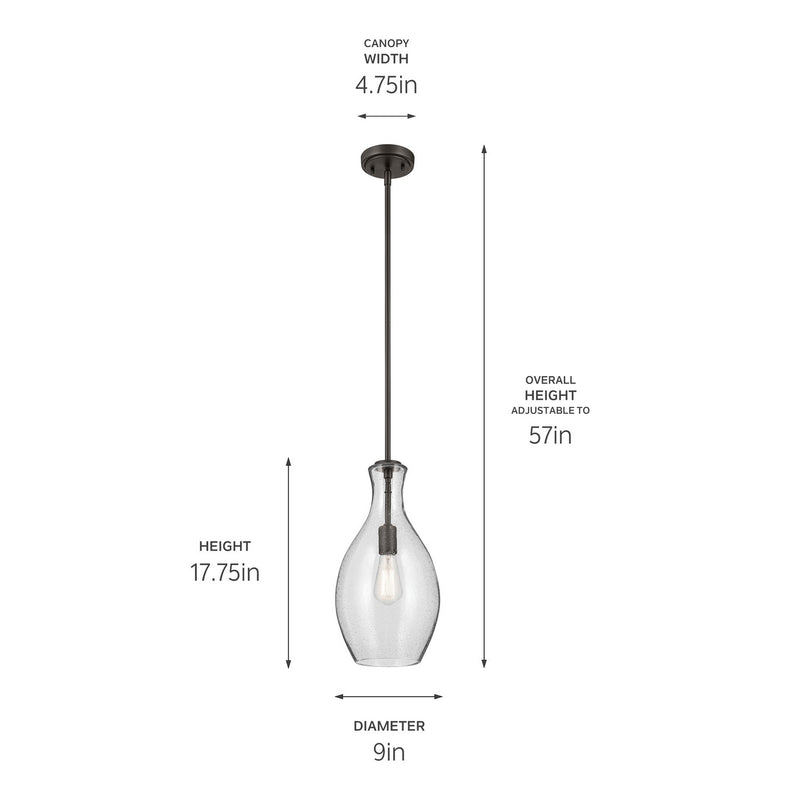 Kichler 42047OZCS One Light Pendant, Olde Bronze (3)