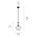 Kichler 42141BKCS One Light Pendant, Black (3)